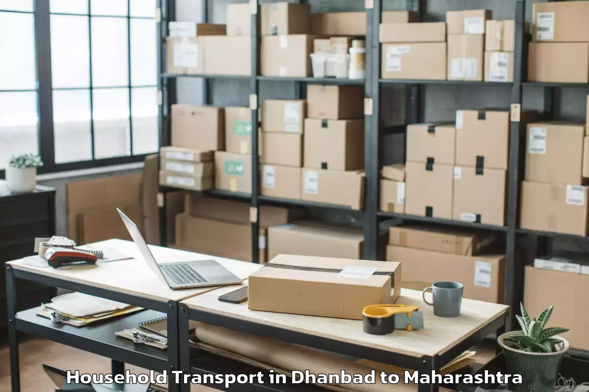 Easy Dhanbad to Kurkheda Household Transport Booking